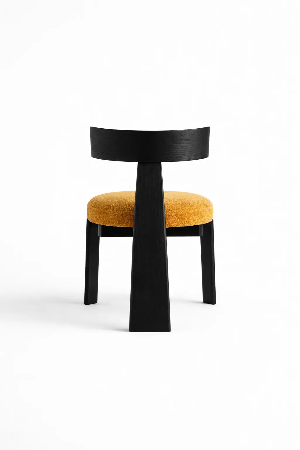 mid century modern dining chair UK placed in bright kitchen interior with minimalist styling